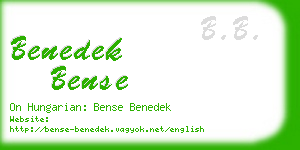 benedek bense business card